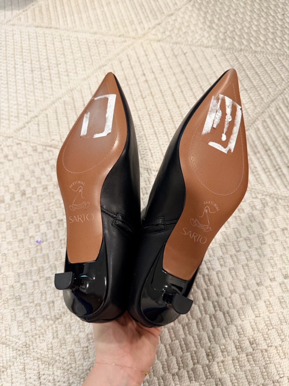 Anthropologie Sarto Mala Ankle Boots in Black Leather - Picture 6 of 7